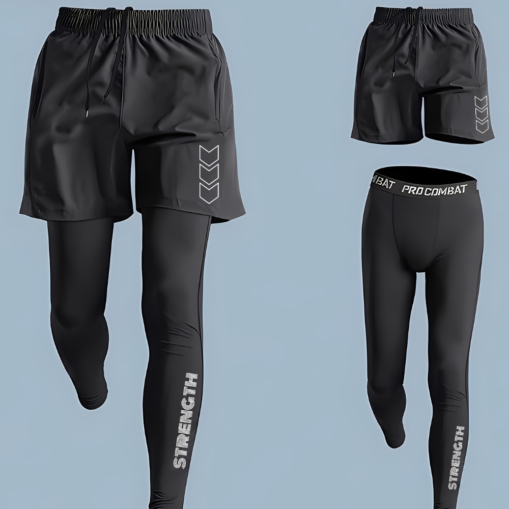 Best Crossfit Gear - Men's 2 in1 Compression Sport Pants