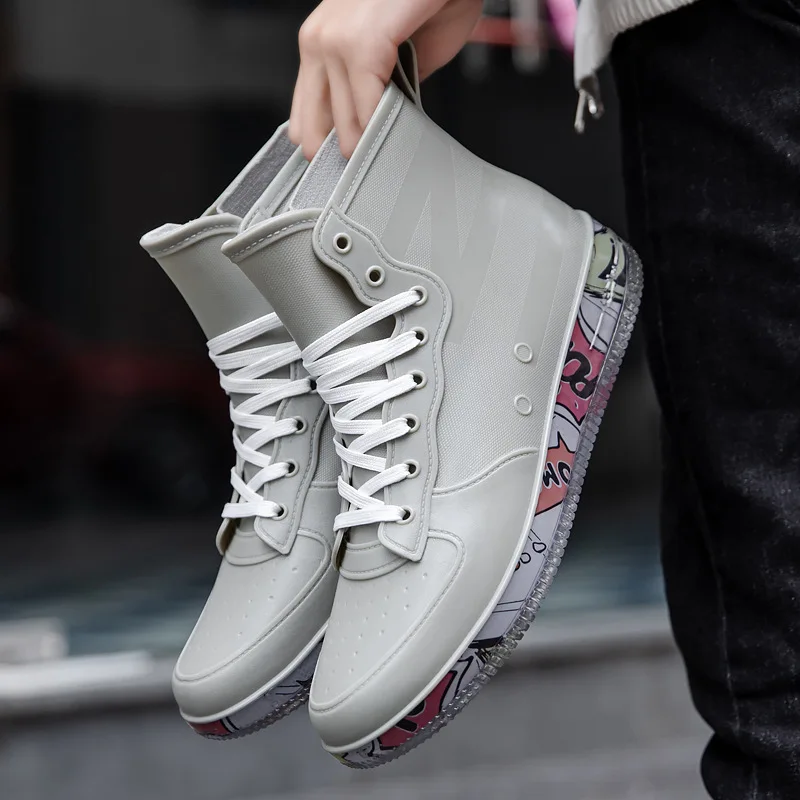 Men Rain Boots Fashion Trendy  - مراجعة Crossfit Male وسعره