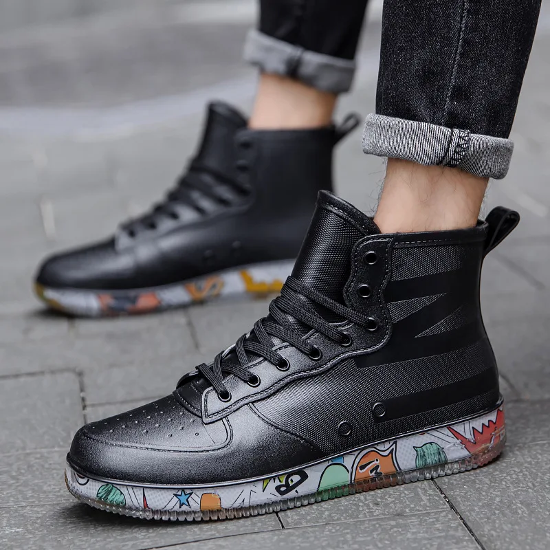 Men Rain Boots Fashion Trendy  - مراجعة Crossfit Male وسعره