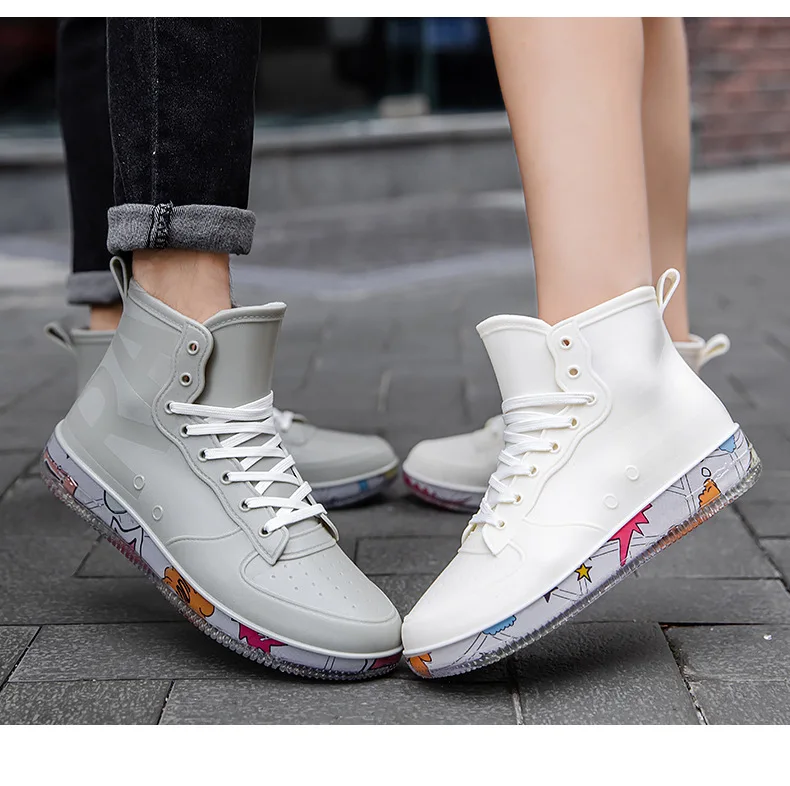 Men Rain Boots Fashion Trendy  - مراجعة Crossfit Male وسعره