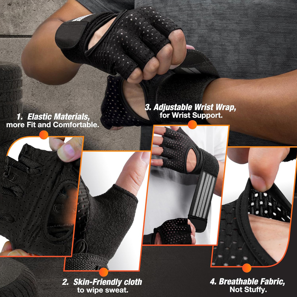 Fitness Gloves with Wrist Supp - مراجعة Crossfit Gear Men وسعره