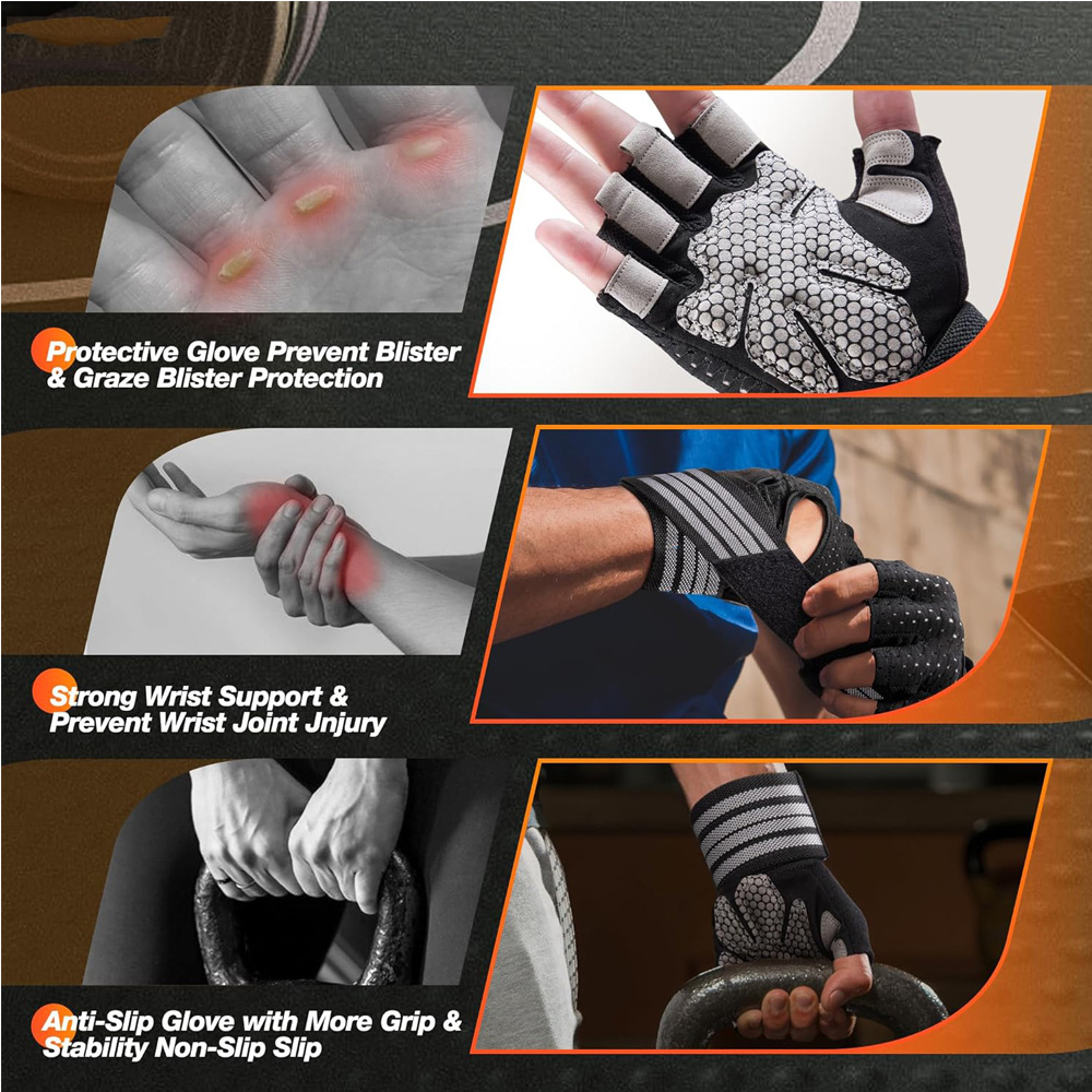 Fitness Gloves with Wrist Supp - مراجعة Crossfit Gear Men وسعره