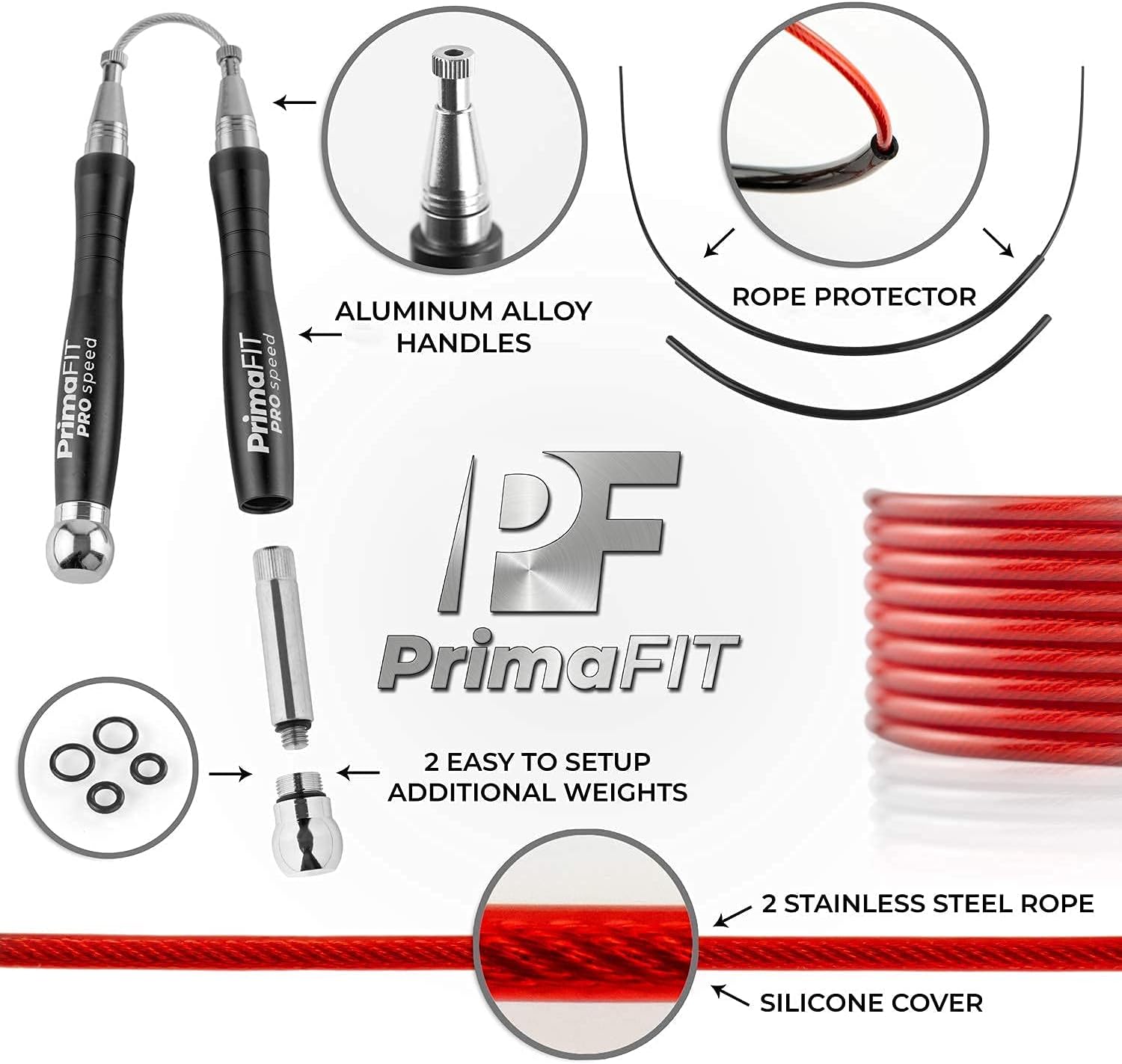 Speed Jump Rope Pro, Adjustabl - مراجعة Jump Rope Speed Bearing وسعره