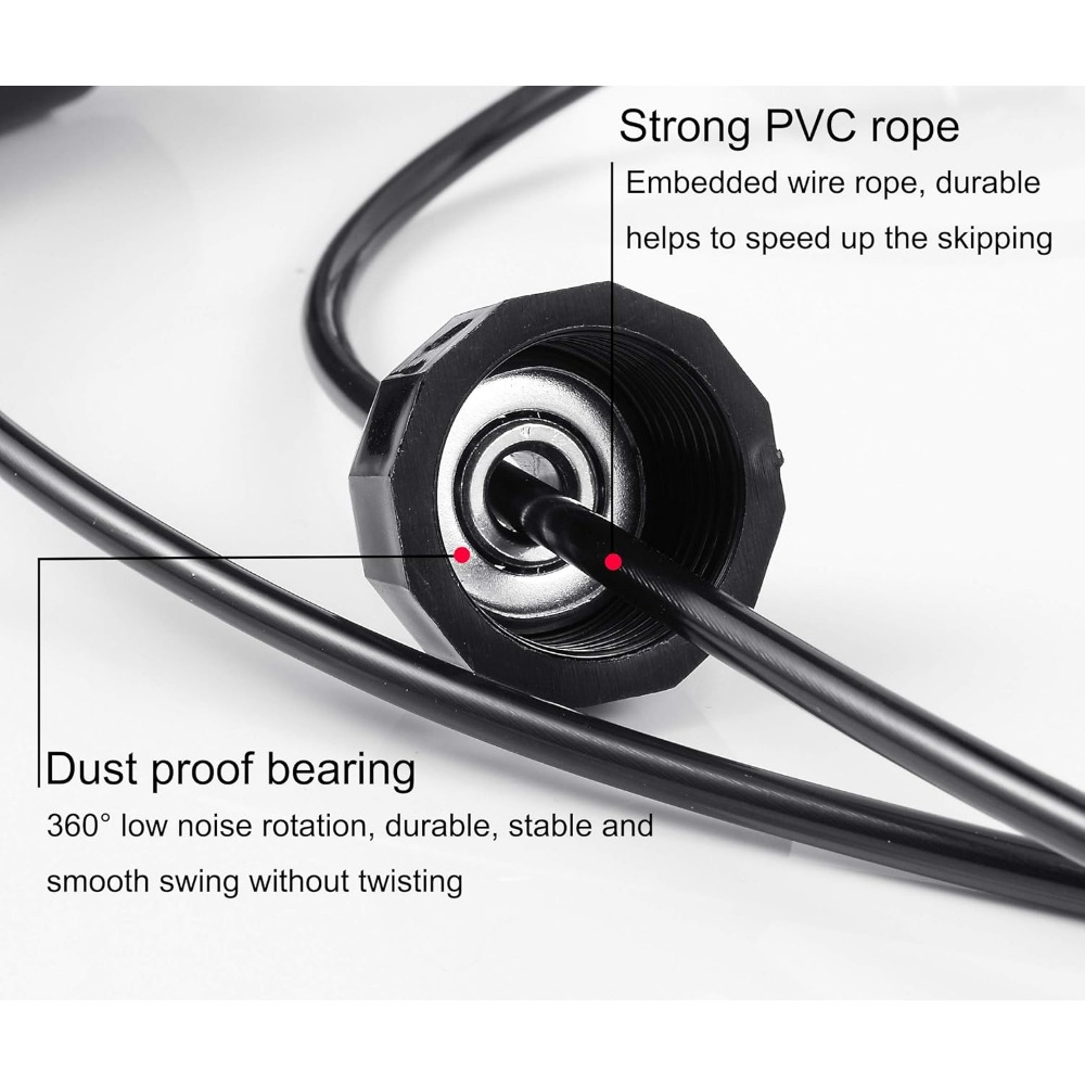 jump rope, adjustable jump rop - مراجعة Jump Rope Speed Bearing وسعره