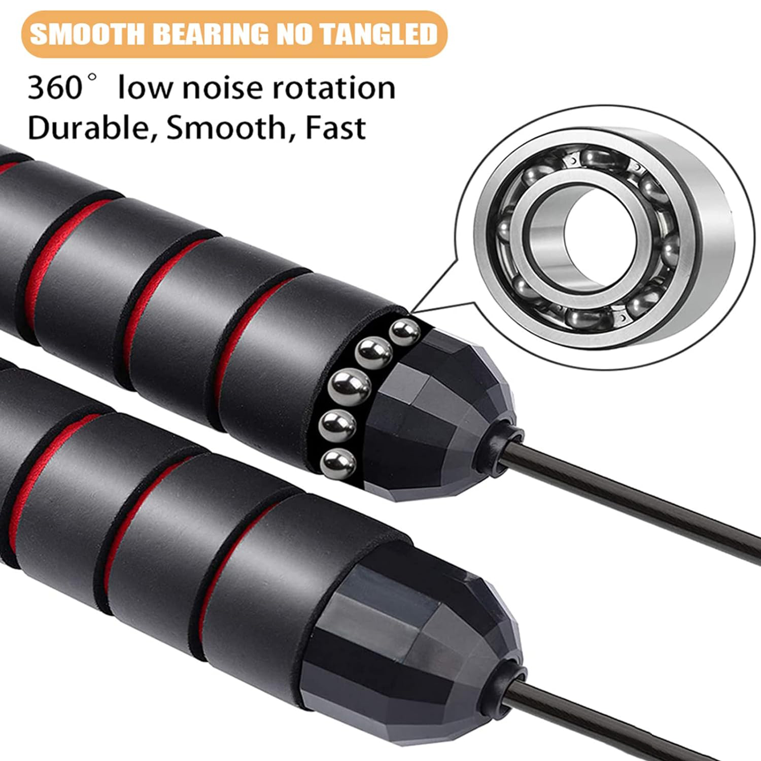 Jump Rope for Fitness,Speed Ju - مراجعة Jump Rope Speed Bearing وسعره