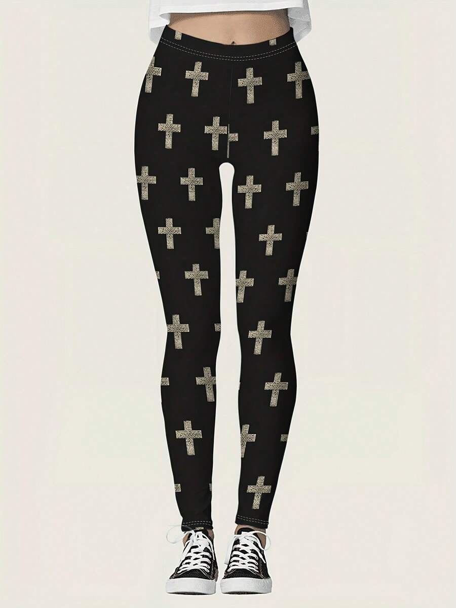 Womens High Waisted Cross Prin - مراجعة Crossfit Yoga وسعره