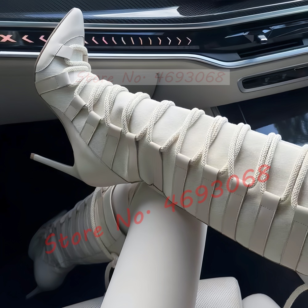 White Cross Tied Autumn Knee H - مراجعة Crossfit Outfit وسعره