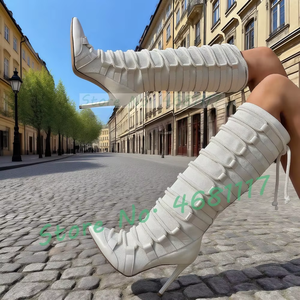 White Cross Tied Autumn Knee H - مراجعة Crossfit Outfit وسعره