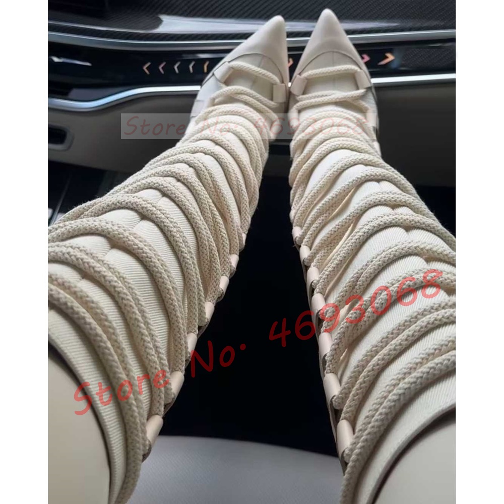 White Cross Tied Autumn Knee H - مراجعة Crossfit Outfit وسعره