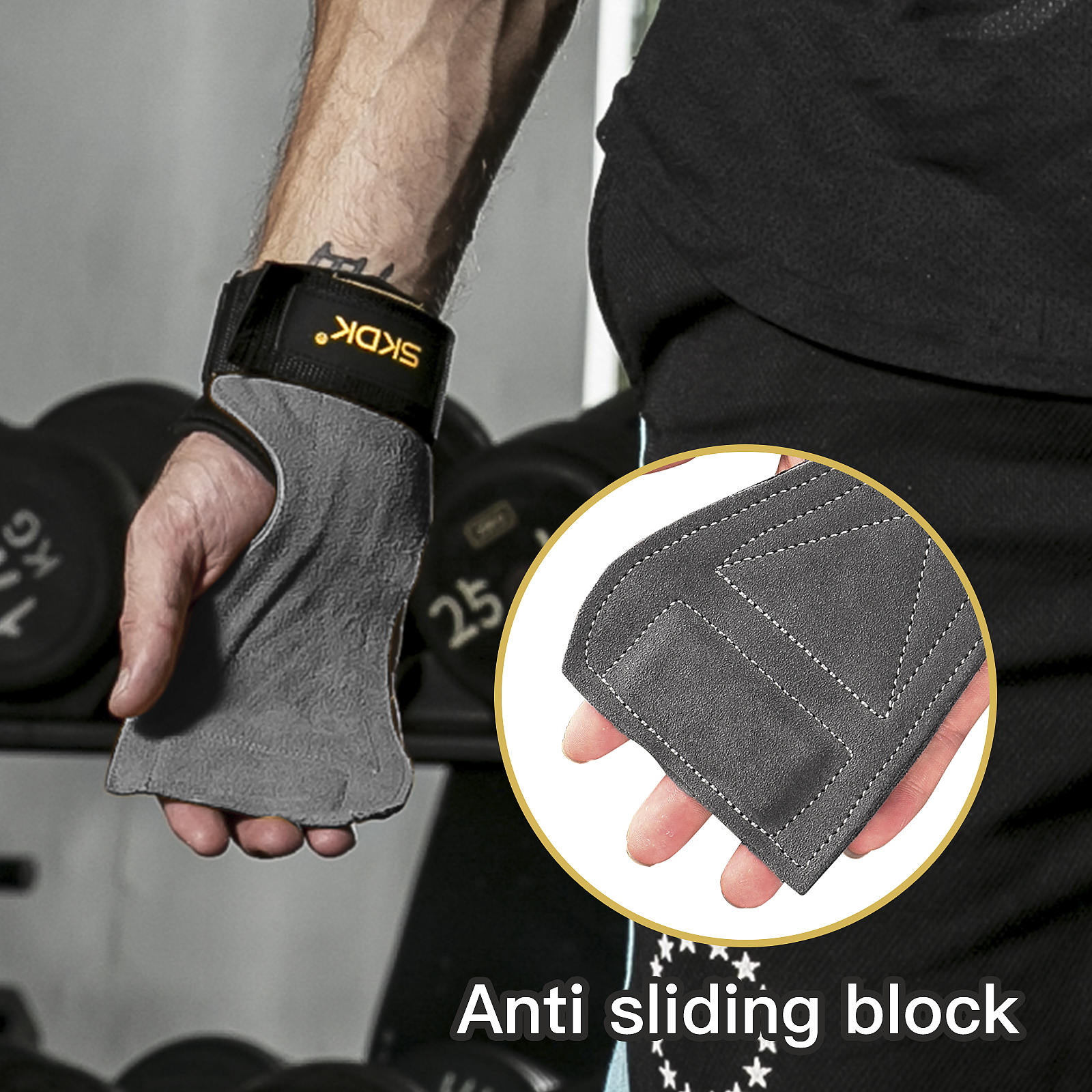 SKDK Gym Grips Palm Guards Cow - مراجعة Best Crossfit Gear وسعره