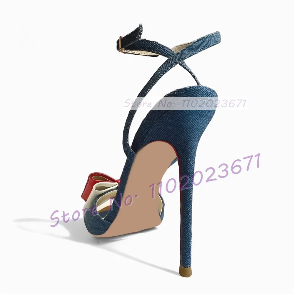 Gold Pointy Toe Denim Sandals  - مراجعة Crossfit Outfit وسعره