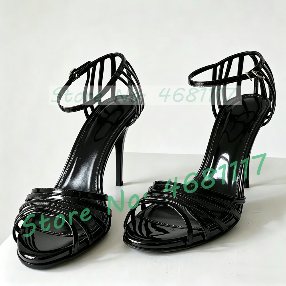 Black Caged Open Toe High Heel - مراجعة Crossfit Ladies وسعره