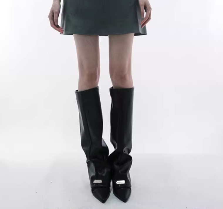 Women's PU Leather Leg Ankle K - مراجعة Knee Sleeve Pair وسعره