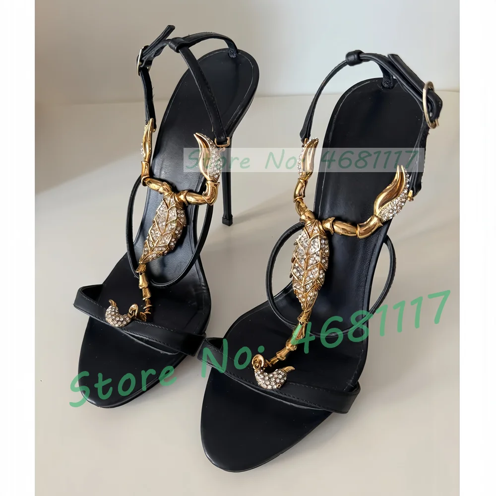 Black Leather Sandals With Gol - مراجعة Crossfit Ladies وسعره