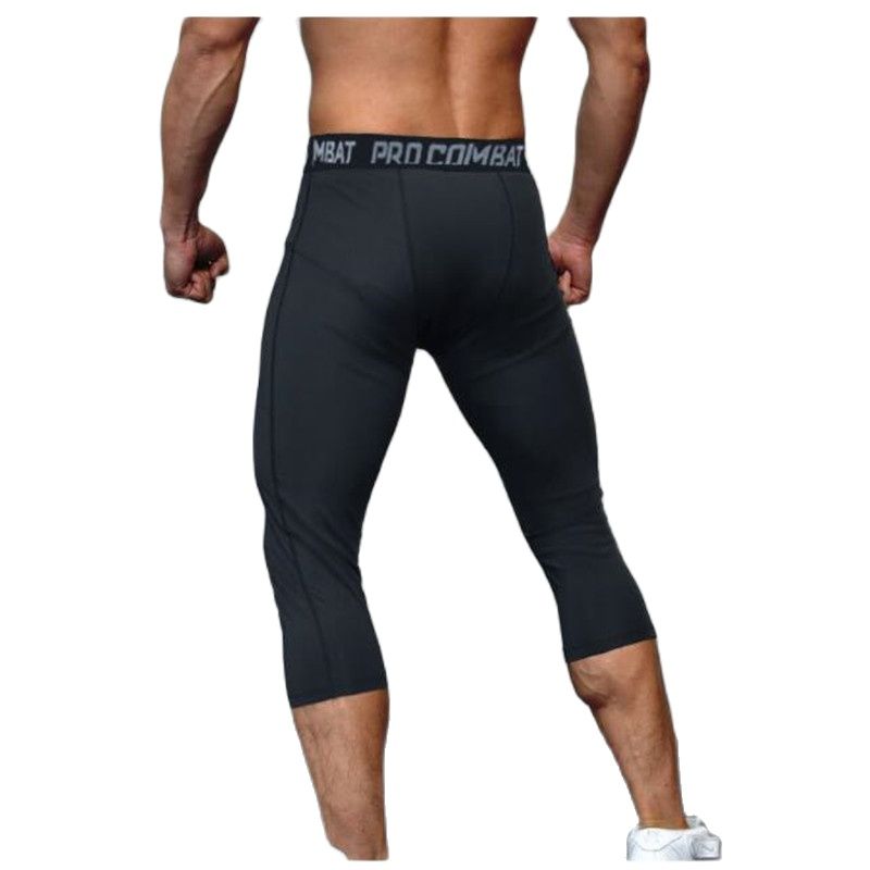 Men Tight 3/4 Cropped Pants Co - مراجعة Best Crossfit Gear وسعره