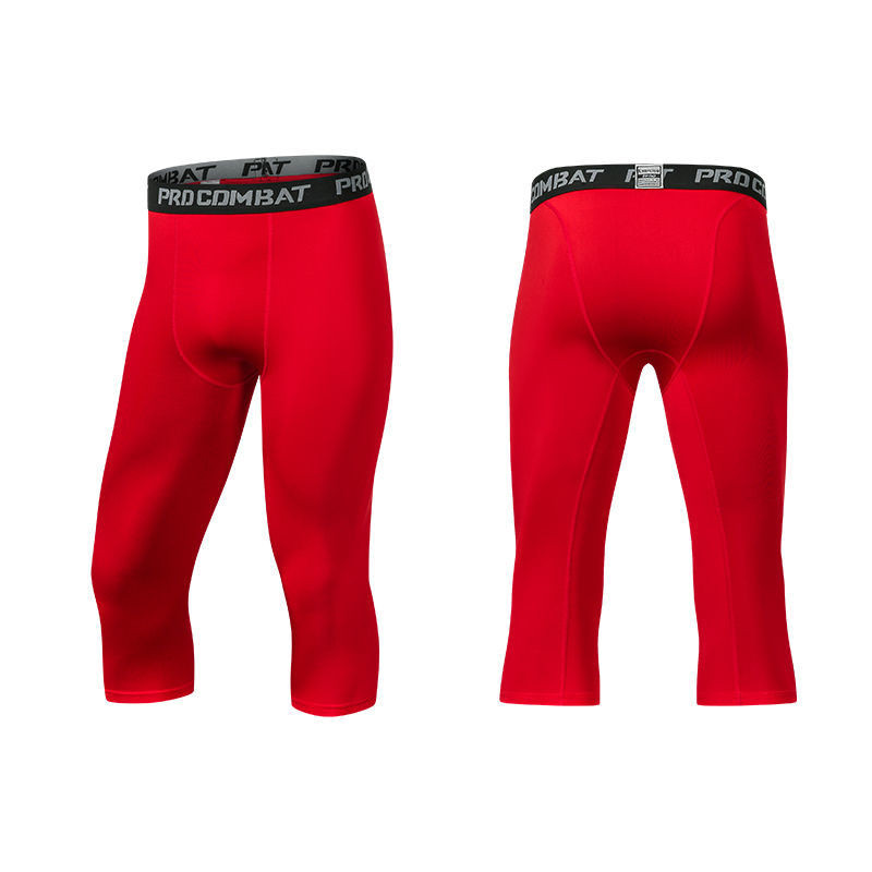 Men Tight 3/4 Cropped Pants Co - مراجعة Best Crossfit Gear وسعره