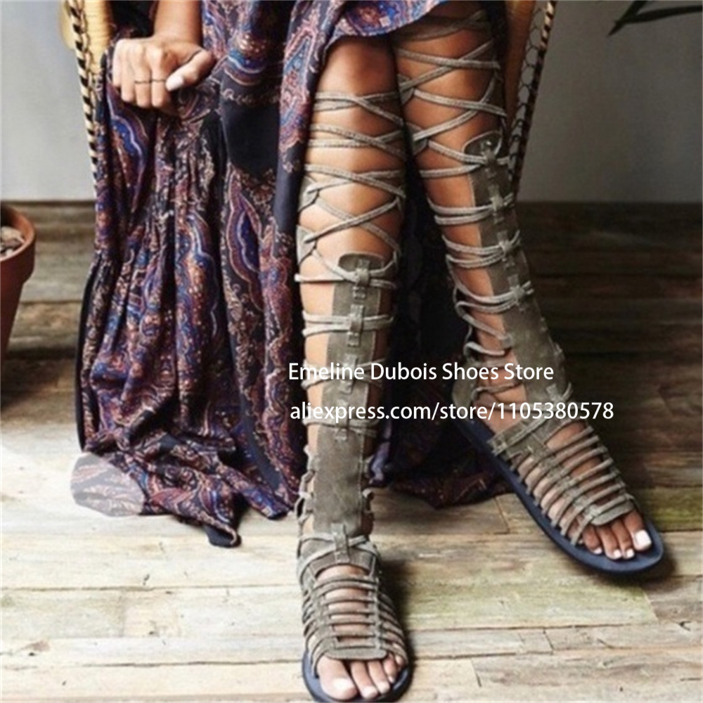 Suede Gladiator Flat Sandals K - مراجعة Crossfit Outfit وسعره