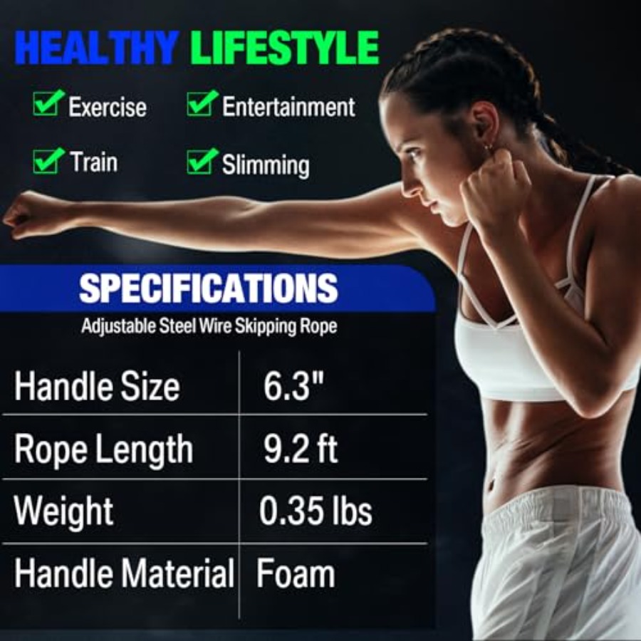 24 Pieces Jump Ropes for Fitne - مراجعة Jump Rope Speed Bearing وسعره