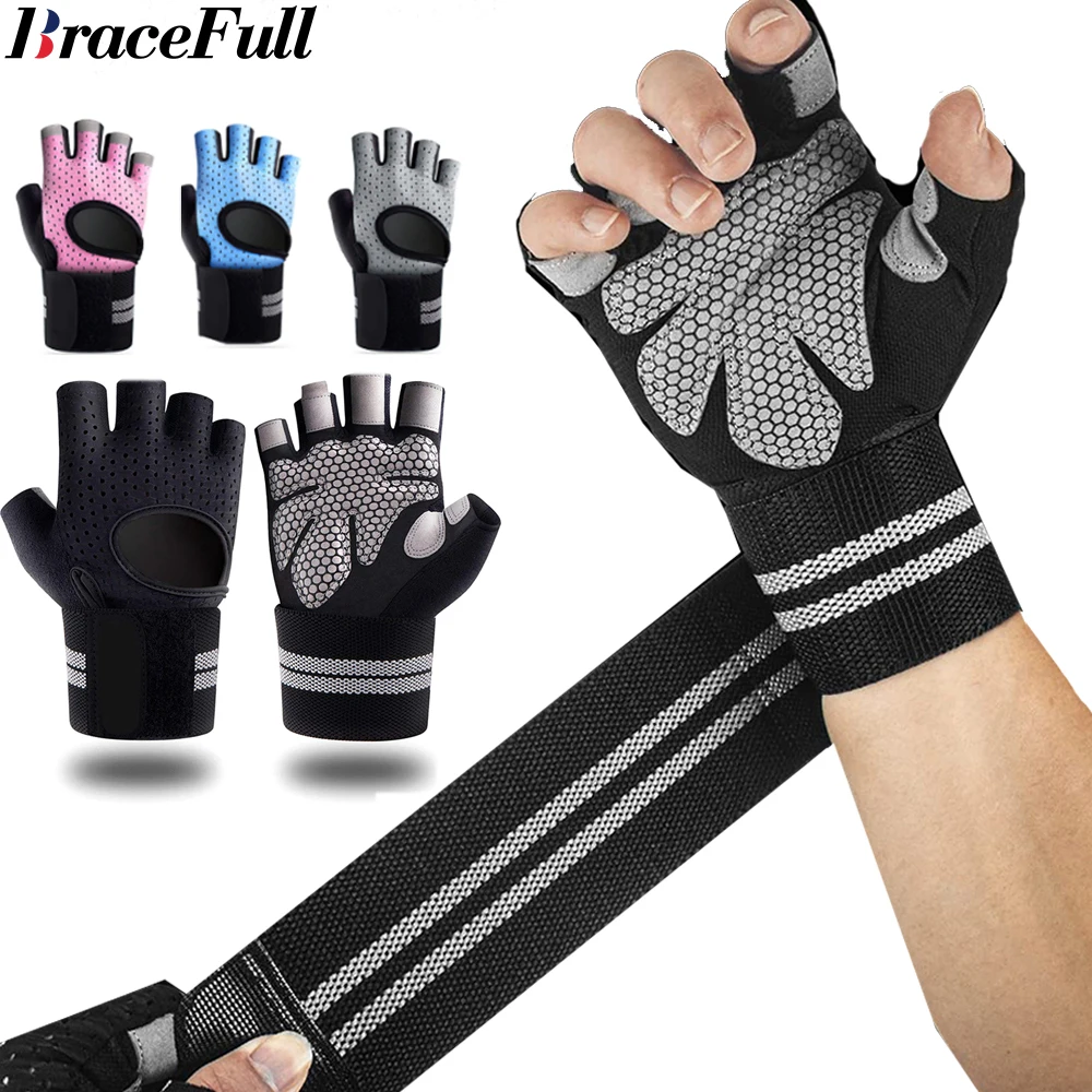 1Pair Half Finger Gym Fitness  - مراجعة Crossfit Male وسعره
