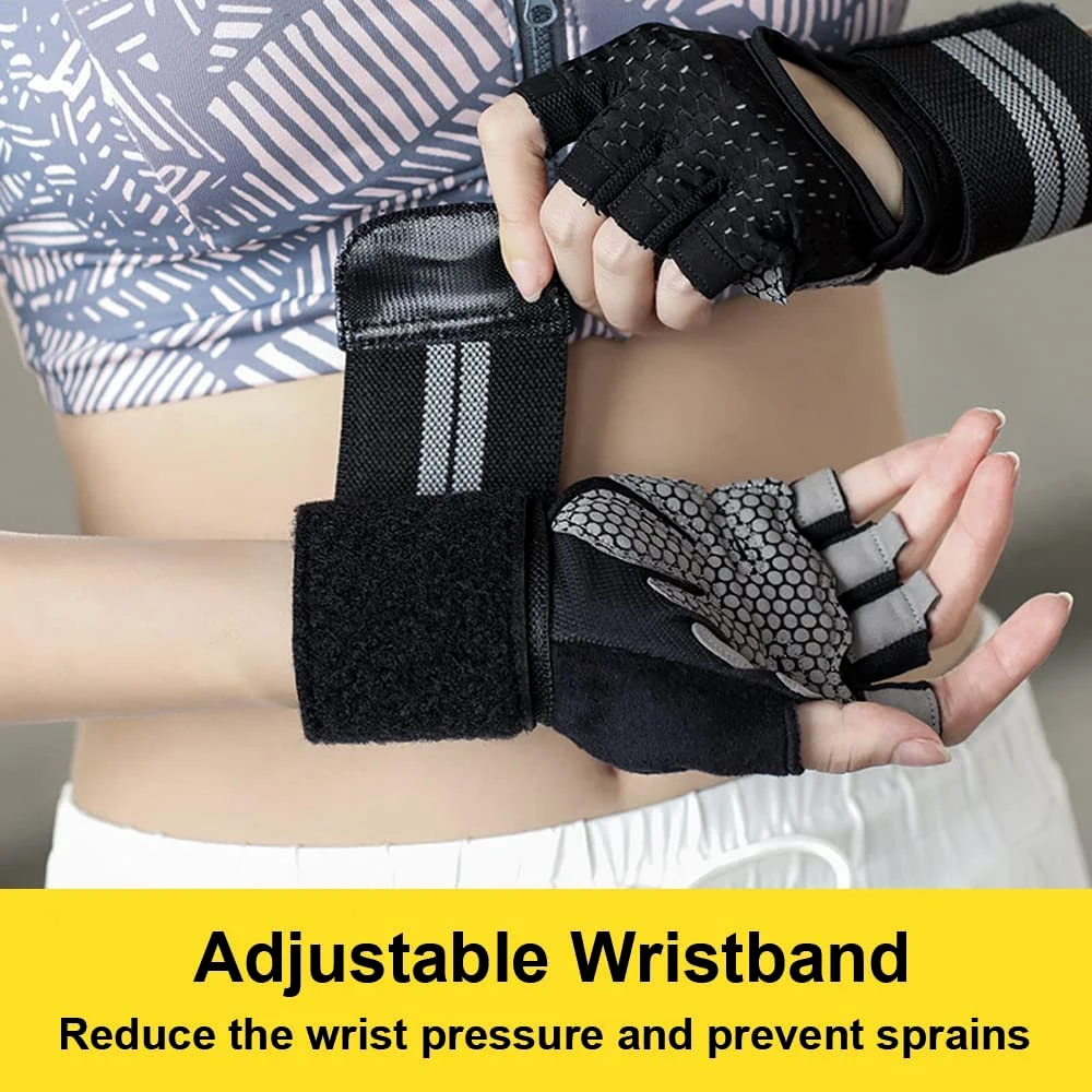 1Pair Half Finger Gym Fitness  - مراجعة Crossfit Male وسعره