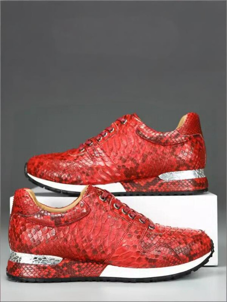 Concise Solid Color Snakeskin  - مراجعة Crossfit Male وسعره